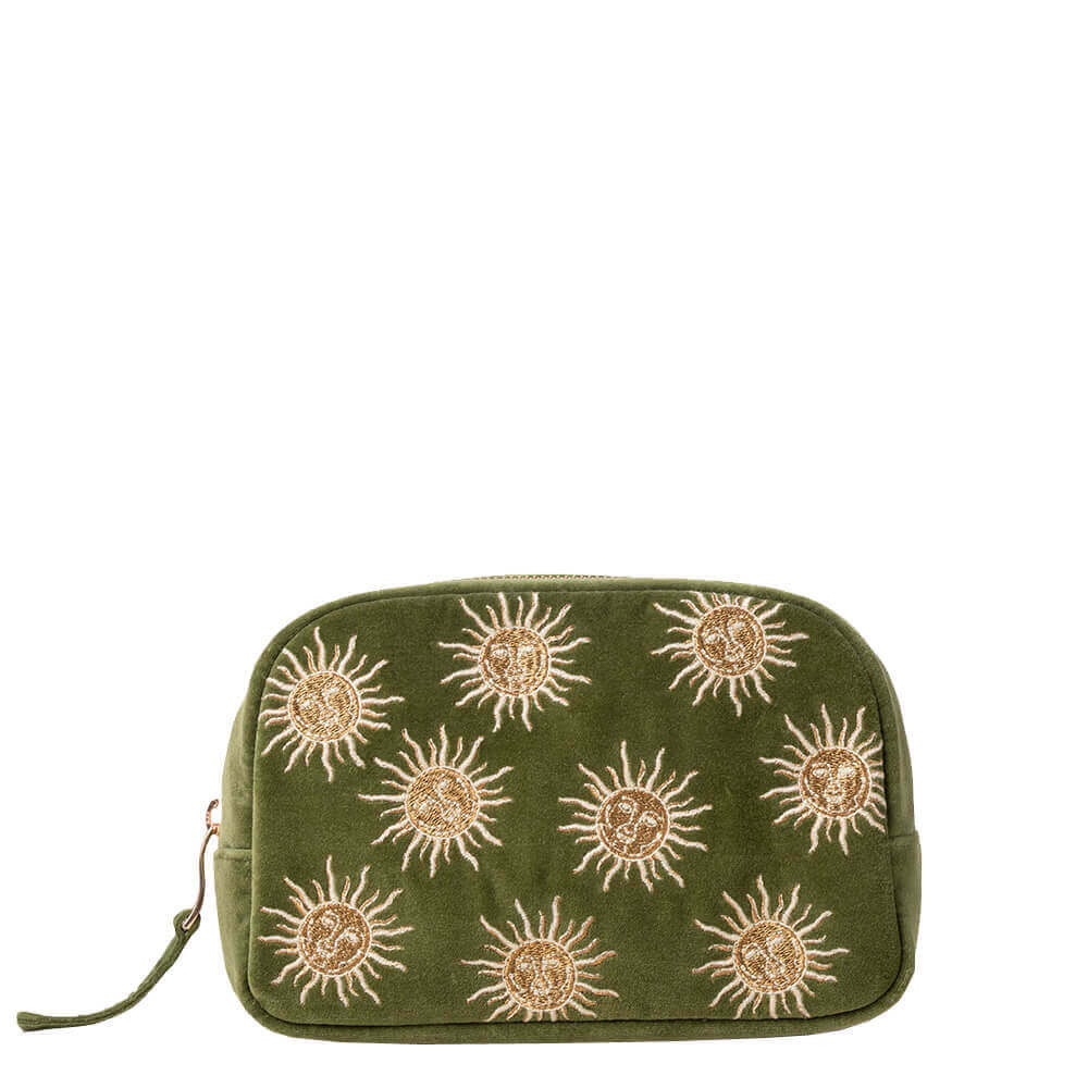 Elizabeth Scarlett Sun Goddess Green Makeup Bag